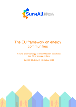 The EU framework on energy communities
