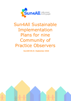 Sustainable Implementation Plans for nine Community of Practice Observers